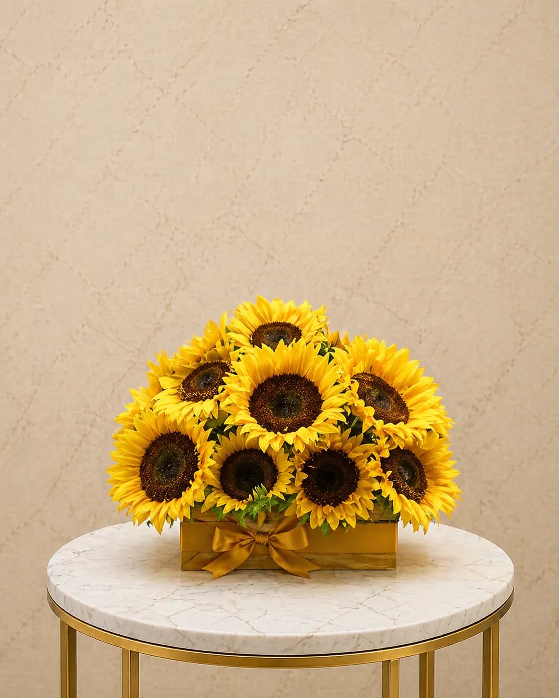 COFRE DE GIRASOLES O GERBERAS